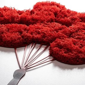 Decorazione da muro 100x34 cm bambina metallo/muschio