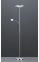 Piantana Led Con Luce Spot da Lettura Dimmerabile Ackbar Nichel Trio Lighting