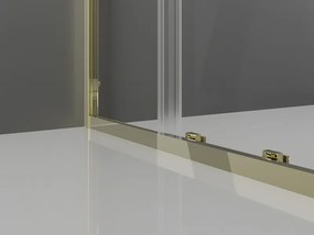 Mexen Exo-S Duo cabina doccia quadrata scorrevole 100 x 100 cm, trasparente, dorata - 8111-100-100-50-00