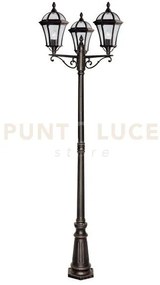 Capri outdoor post - metallo e vetro marrone rustico