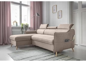 Divano letto angolare beige (angolo sinistro) Sweet Harmony - Miuform