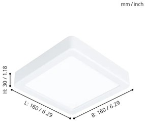 Eglo 99246 - Plafoniera LED FUEVA 5, LED/10,5W/230V
