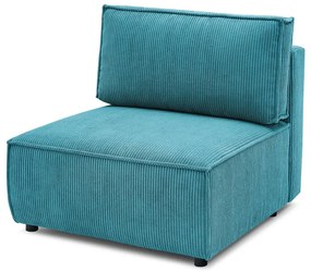 Modulo divano in velluto a coste blu, parte centrale Nihad modular - Bobochic Paris