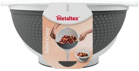 Ciotola bianca con colino 2in1 , Ø 28 cm - Metaltex