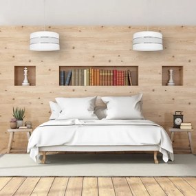 Lampadario a sospensione con filo HELEN 1xE27/15W/230V diametro 40 cm bianco