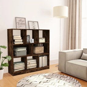 Libreria Rovere Fumo 97,5x29,5x100 Cm İn Legno Multistrato /