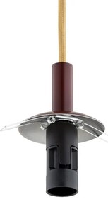 Argon 8452 - Lampadario a sospensione con filo ALMIROS 1xE14/7W/230V diametro 12 cm alabastro marrone/oro