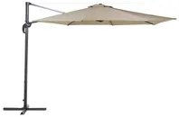 Ombrellone da giardino in tessuto beige sabbia 240 cm girevole resistente agli agenti atmosferici