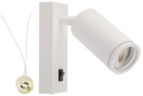 Faretto da parete con interruttore 1xGU10/35W/230V bianco