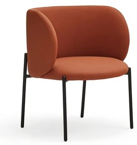 Poltrona in similpelle arancione Mogi - Teulat