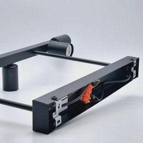 Lampadario a sospensione con supporto rigido ASTRID 6xE27/60W/230V nero