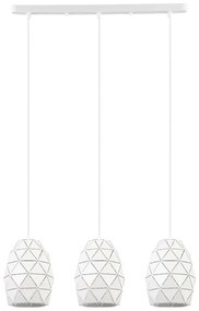 ITALUX MDM-3480/3 W - Lampadario a sospensione con filo HARLEY 3xE27/40W/230V bianco