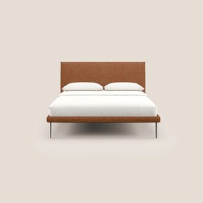Theo letto imbottito moderno sfoderabile con piedi alti in metallo in tessuto impermeabile T10