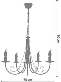 Tosel  Lampadari, sospensioni e plafoniere Lampada da Soffitto tondo metallo blu grigio  Tosel