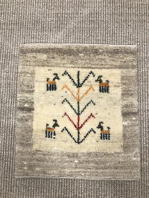 Gabbeh Tappeto 40 x 40 Beige (Iran) Annodato A Mano