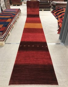Loribaft Tappeto 520 x 80 Rosso (Iran) Annodato A Mano
