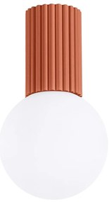 Plafoniera arancione con paralume in vetro ø 12 cm Orbital – Sollux