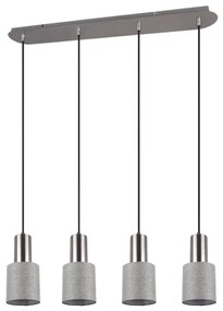 Trio - Lampadario su corda WAILER 4xGU10/5W/230V grigio