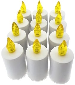 Candela LED/2xAA bianco caldo 10,8 cm bianco