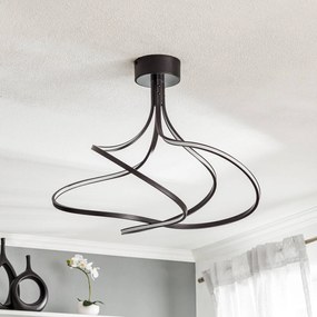 Domiluce Plafoniera LED Lungo, nero, altezza 42 cm