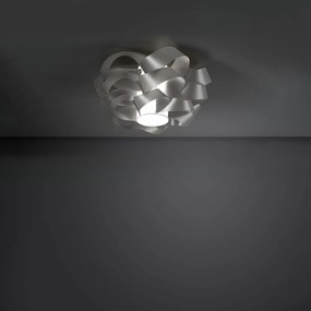 Plafoniera Moderna 1 Luce Cloud D60 In Polilux Silver Made In Italy