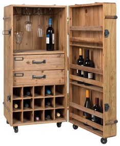 Portabottiglie in legno di abete per 30 bottiglie, 50x109 cm Lico - Dutchbone