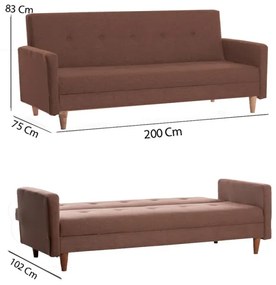 Divano 2 posti NARA marrone