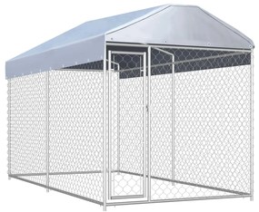 Canile Da Esterno Con Tetto 382x192x225 Cm /