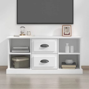 Mobile Porta Tv Bianco 99,5x35,5x48 Cm İn Legno Multistrato /