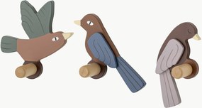 Set di 3 ganci da parete in legno Lewi