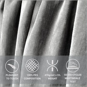 Letto boxspring grigio chiaro con spazio contenitivo 180x200 cm Voyage - Maison de Rêve