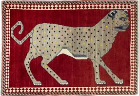 Gabbeh Tappeto persiano 100x150 Rosso (Iran) Annodato A Mano