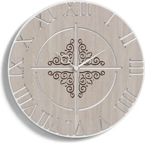 Orologio da parete tondo D50 ROMA moderno in legno laminato BRC