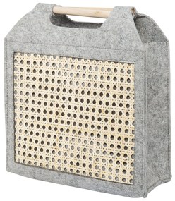 Set di 3 cesti feltro grigio chiaro SARIOT Beliani
