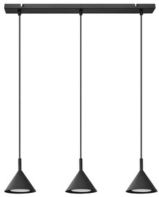 Lampadario a sospensione con filo ETNA 3xGX53/10W/230V nero