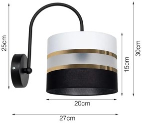 Applique CORAL 1xE27/60W/230V nero