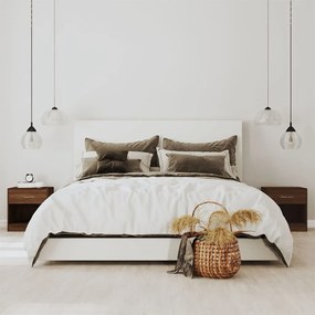Comodini 2 Pz Con Cassetto Rovere Marrone /
