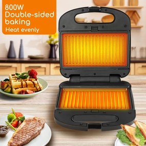 Aigostar - Macchina per i panini 800W/230V nero