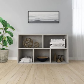 Libreria/Credenza Grigio Cemento 50x25x80 cm Legno Multistrato