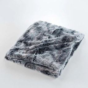 Coperta grigia in pelliccia finta 180x220 cm Antartic – douceur d'intérieur