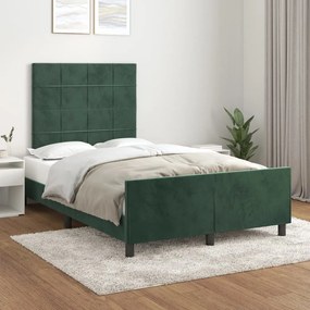 Giroletto Senza Materasso Verde Scuro 120x200 Cm İn Velluto /