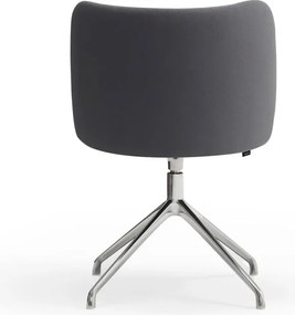 Sedia da pranzo grigio scuro in imbottito Mogi – Teulat