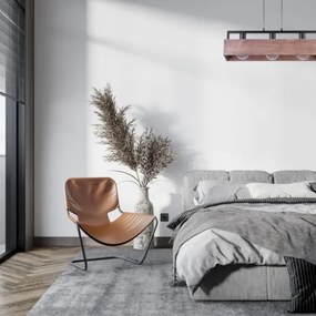 Lampadario a sospensione con filo DAKOTA 3xE27/60W/230V legno/nero