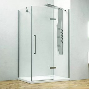 Box doccia 70x70 anta battente e vetro fisso anticalcare 8mm KT5000 - KAMALU