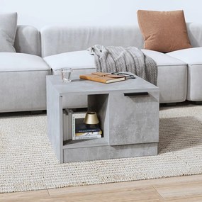 Tavolino Salotto Grigio Cemento 50x50x36 Cm Legno Multistrato /
