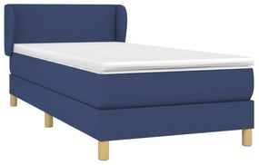 Giroletto a molle con materasso blu 90x200 cm intessuto