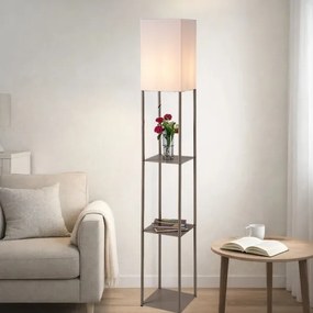 Brilagi - Lampada da terra con ripiani GRADUS 1xE27/40W/230V 150 cm grigia/beige