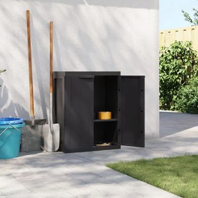 Armadio da esterno nero 65x37x85 cm in pp