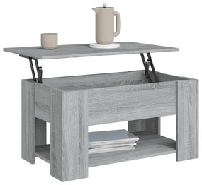 Tavolino da salotto grigio sonoma 79x49x41 cm legno multistrato