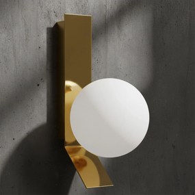 APP1758-1W Applique da parete in oro spazzolato/bianco